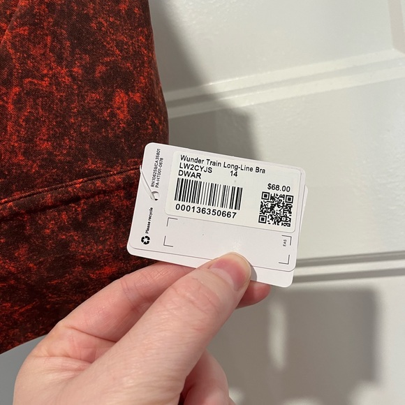 *NWT Lululemon Wunder Train Long Line Bra. Sz 14 - Picture 4 of 5